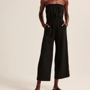 Abercrombie Easy Waist Linen Jumpsuit